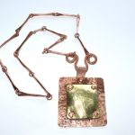 Collar cobre martillado y bronce